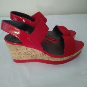 Women's size 11w red sandals